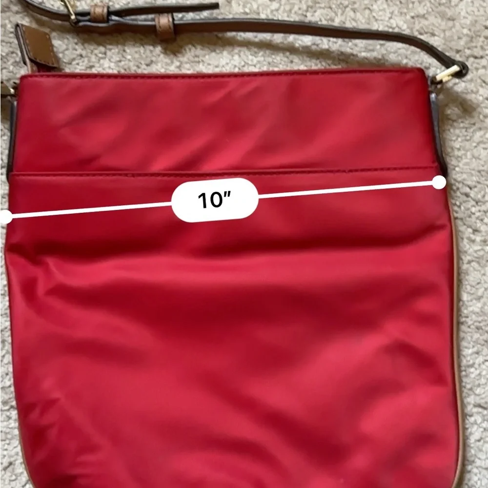 Michael Kors nylon travel Cherry Red Crossbody Bag